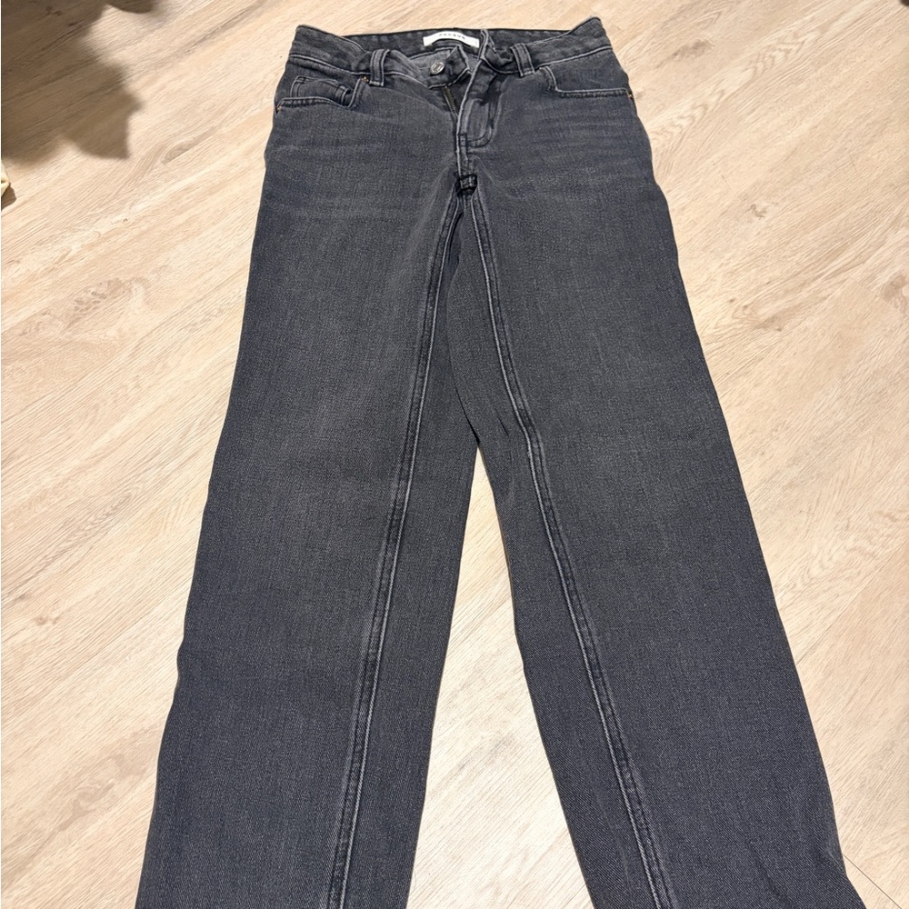 PacSun Dark Gray Low Rise Straight Denim Jeans